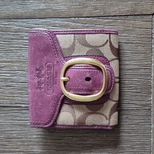 Small Coach Purple Wallet